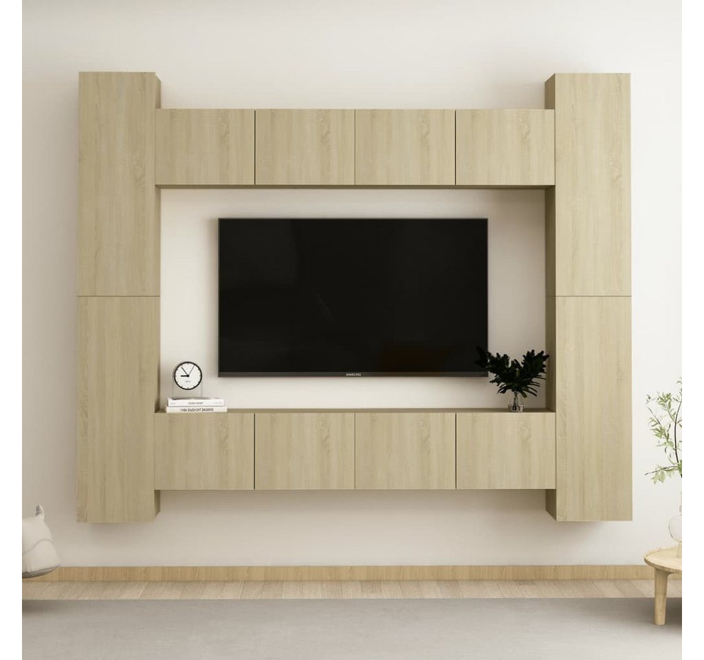 vidaXL TV-Schrank 8-tlg TV-Schrank-Set Sonoma Eiche Spanplatte günstig online kaufen