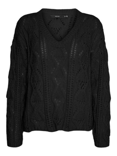 Vero Moda Strickpullover VMNEWERIN (1-tlg) Lochmuster günstig online kaufen