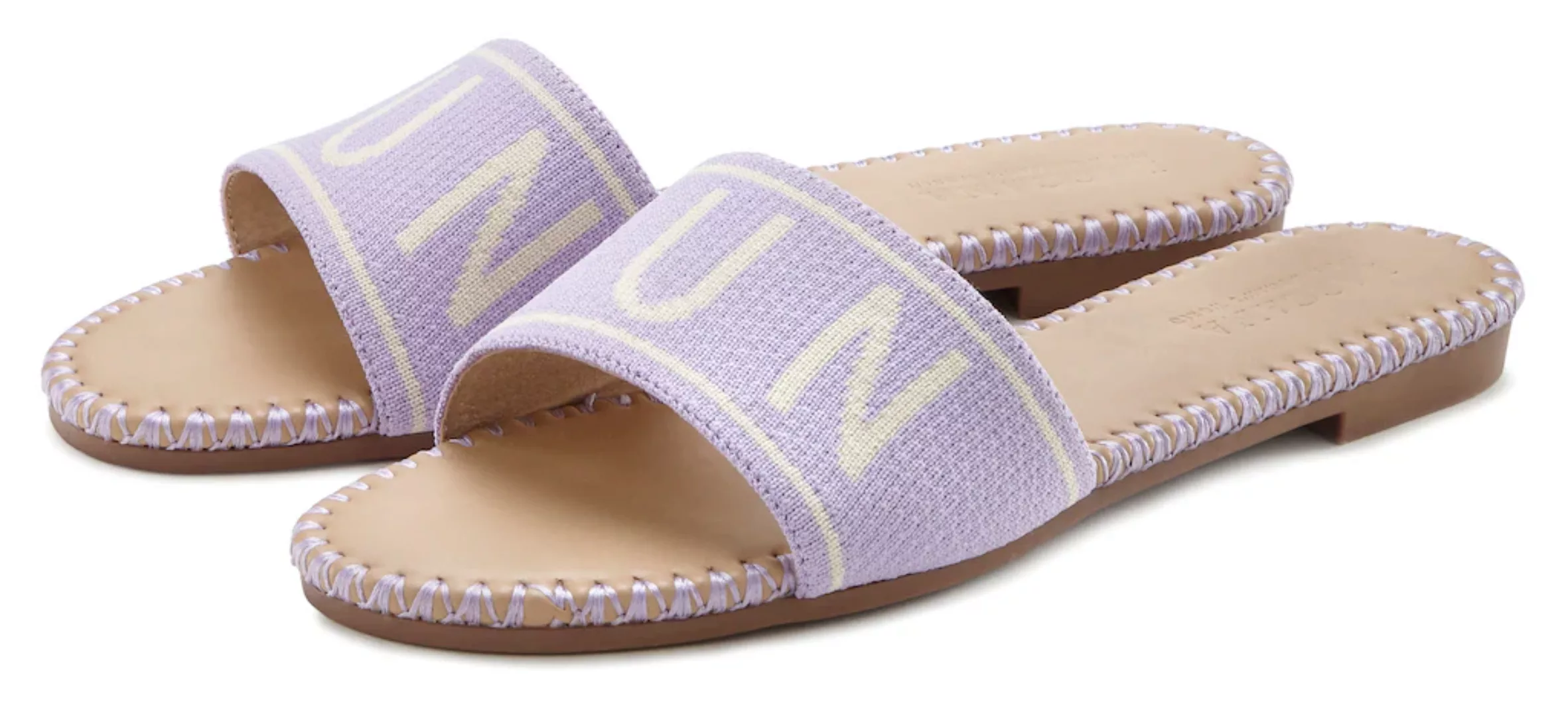 LASCANA Pantolette, Mule, Sandale, offener Schuh aus Textil mit modischem S günstig online kaufen
