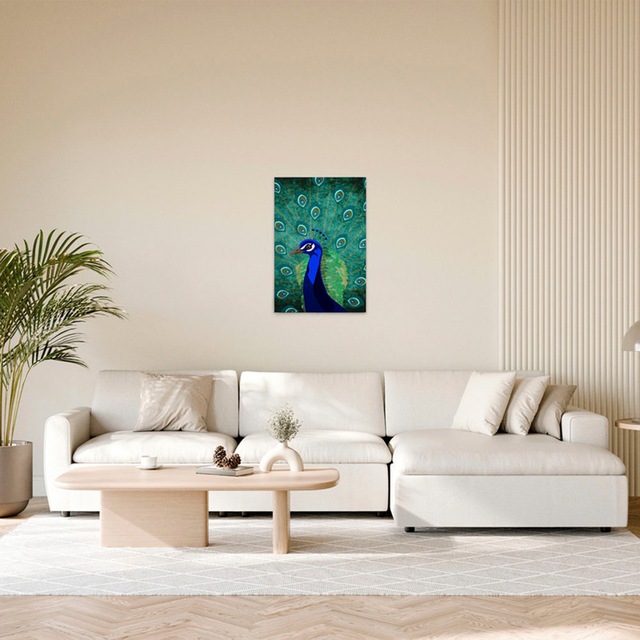 A.S. Création Leinwandbild "Peacock - Wandbild Grün Blau Keilrahmen Wandkun günstig online kaufen