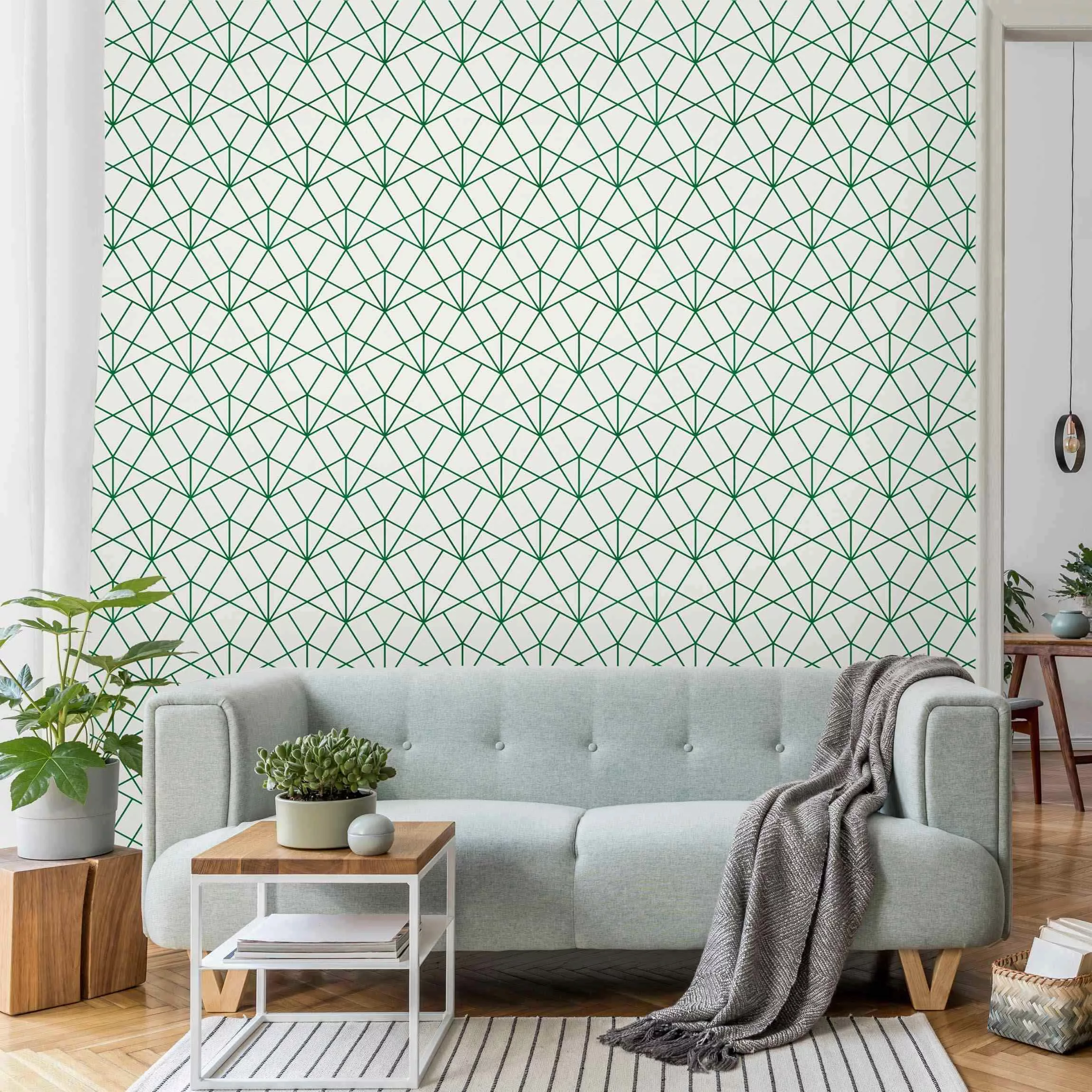 Fototapete Smaragd Art Deco Muster XXL günstig online kaufen