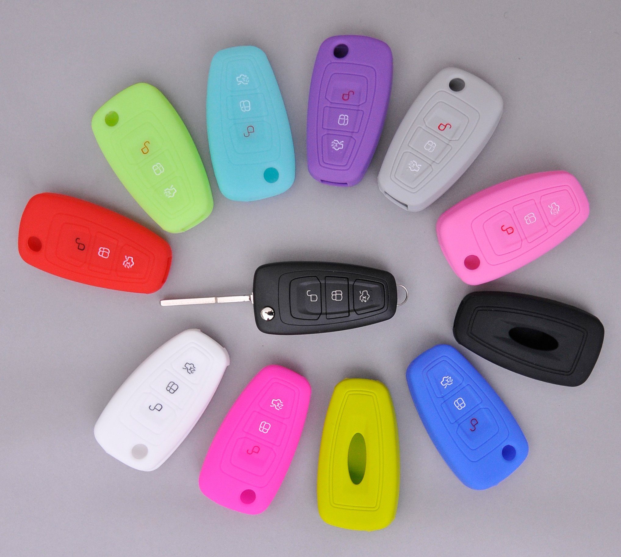 mt-key Schlüsseltasche Autoschlüssel Softcase Silikon Schutzhülle günstig online kaufen