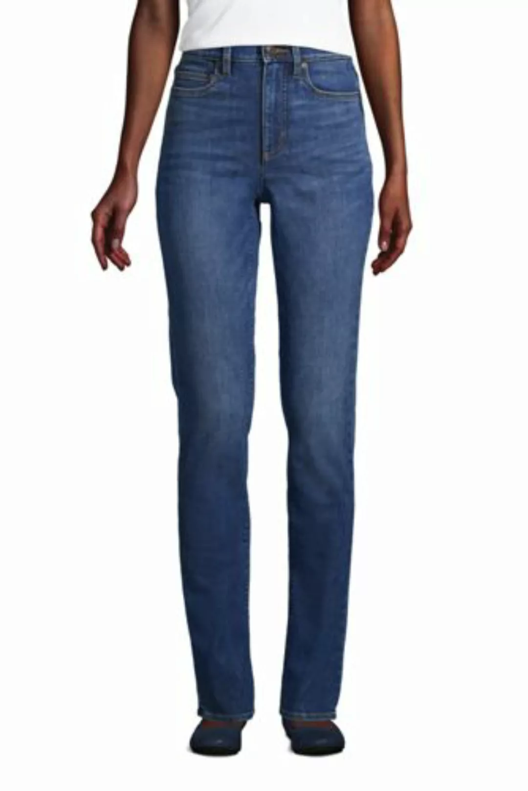 Shaping Jeans Straight Fit High Waist, Damen, Größe: 34 32 Normal, Blau, De günstig online kaufen