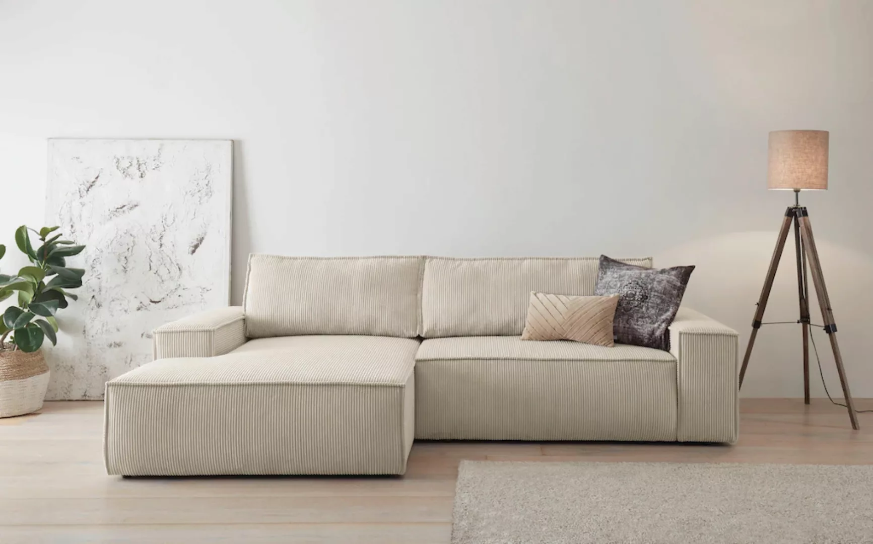 Home affaire Ecksofa SHERWOOD Schlafsofa 267 cm, L-Form, Schlaffunktion mit günstig online kaufen