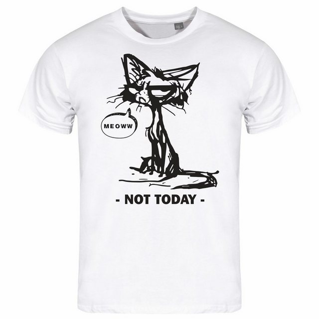 deinshirt Print-Shirt Herren T-Shirt Katze not today Funshirt mit Motiv günstig online kaufen
