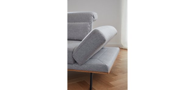 Natur24 Sofa Sitzgruppe Sofa TL2878 320x194 Mono Light Grey Fuß Metall Schw günstig online kaufen