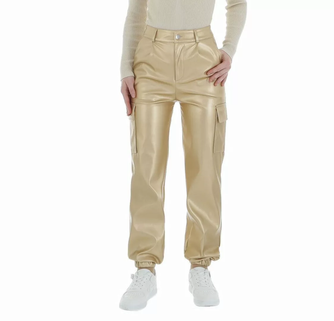 Ital-Design Lederimitathose Damen Freizeit (86365172) Stretch Jogginghose i günstig online kaufen