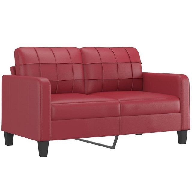 vidaXL Sofa 2-Sitzer-Sofa Weinrot 140 cm Kunstleder günstig online kaufen