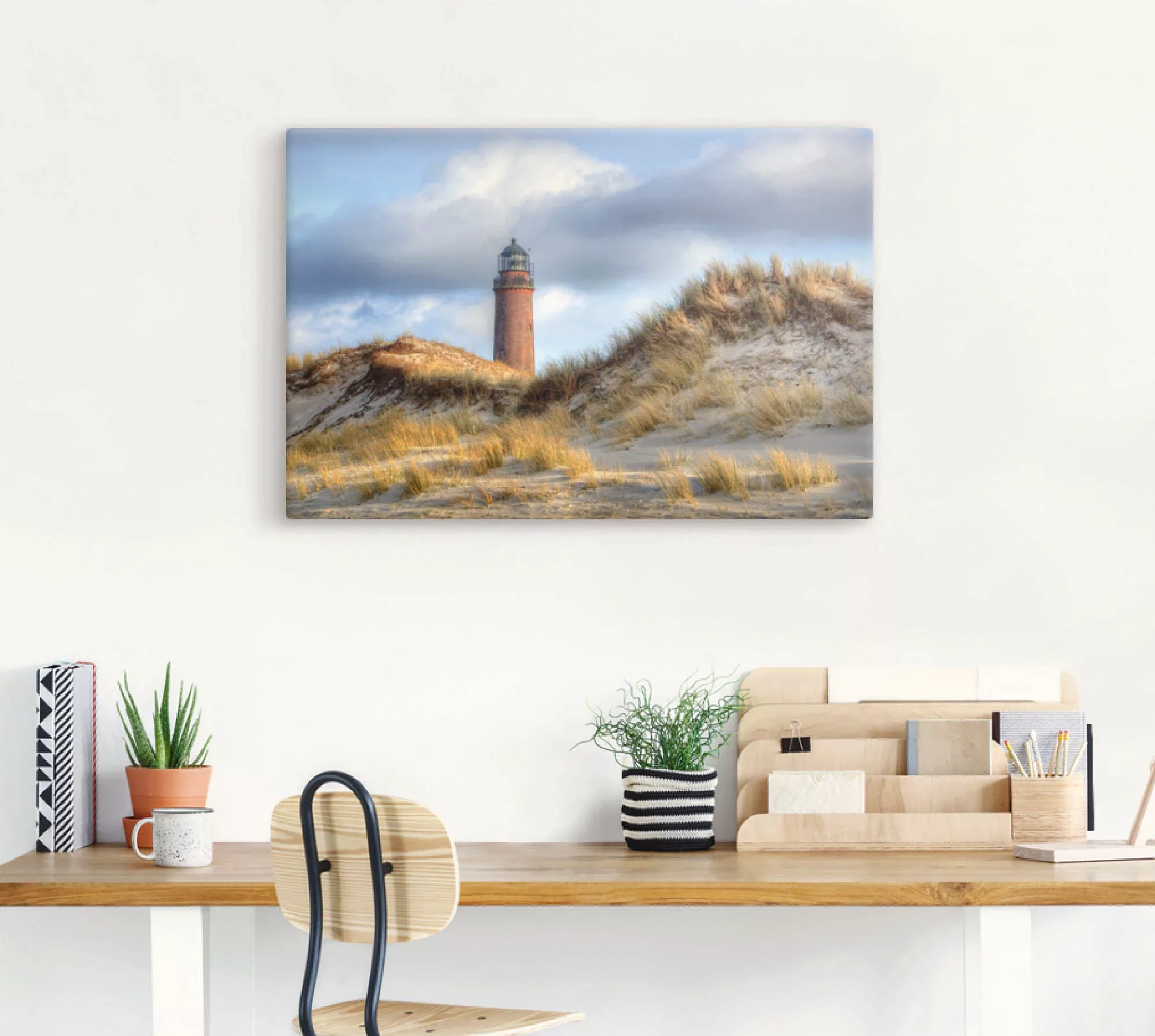 Artland Leinwandbild "Prerow Leuchtturm", Gebäude, (1 St.) günstig online kaufen