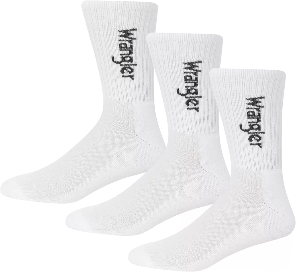 Wrangler Sportsocken "ROGERS", (3er Pack), mit Rippenbündchen, verstärkte F günstig online kaufen