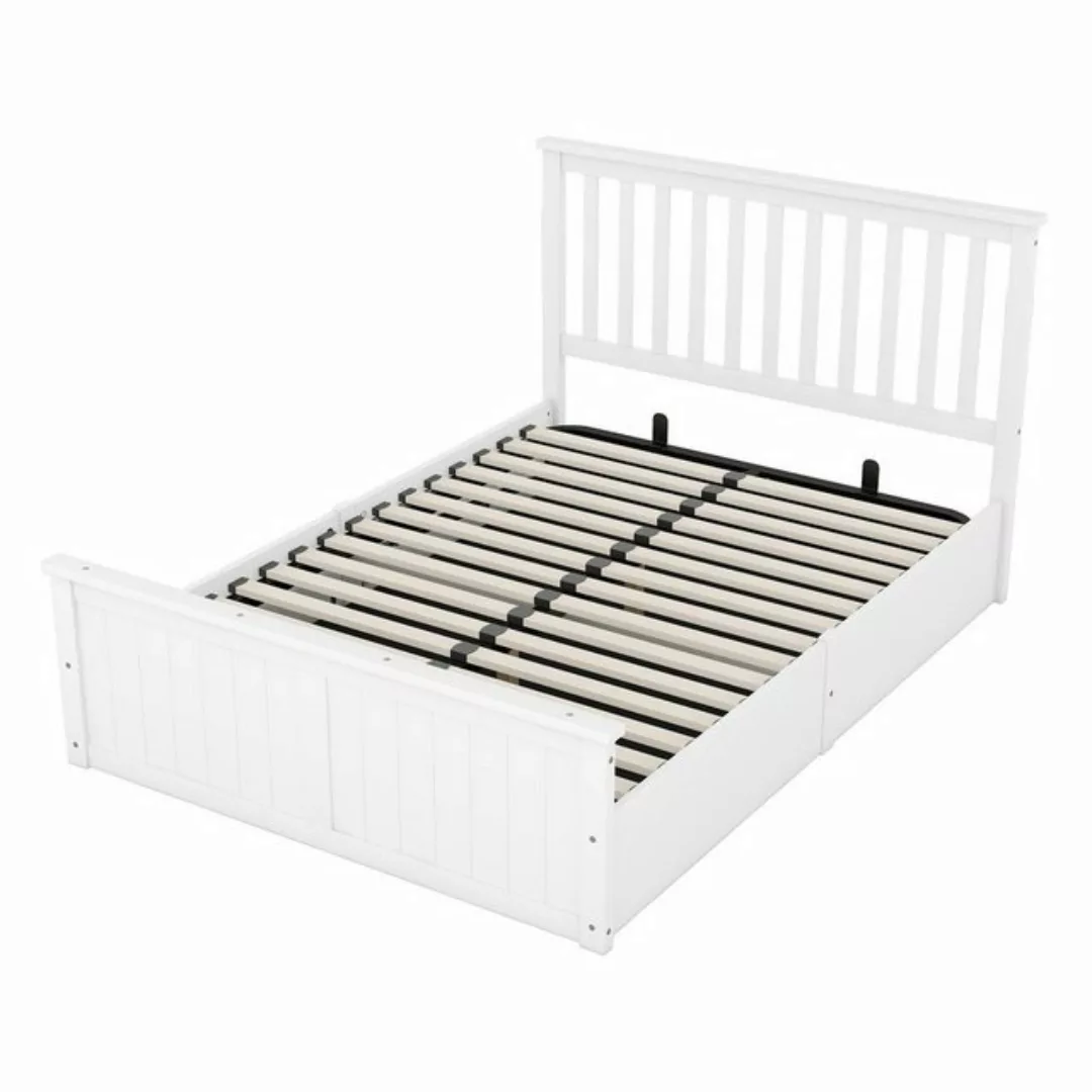 WISHDOR Bett Doppelbett Holzbetten Gästebett Kinderbett 140x200cm (mit Latt günstig online kaufen