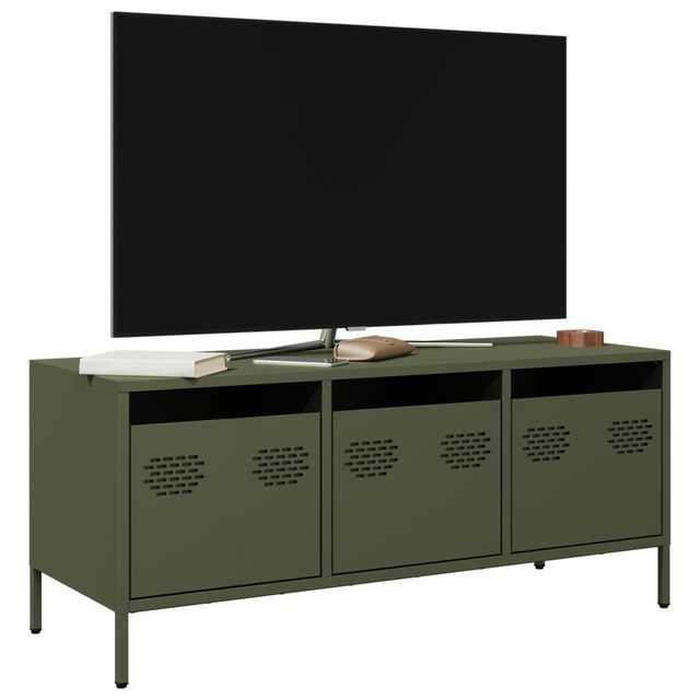 vidaXL Schrankmodule TV-Schrank Olivgrün 101,5x39x43,5 cm Kaltgewalzter Sta günstig online kaufen