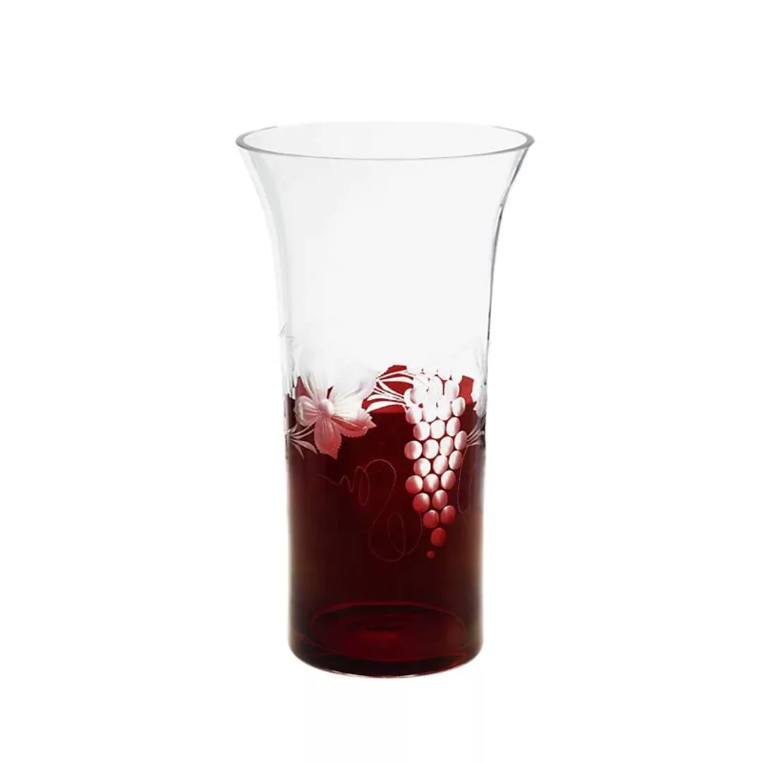 Vase Red Queen 30,7 cm, Weinrot, aus Glas günstig online kaufen