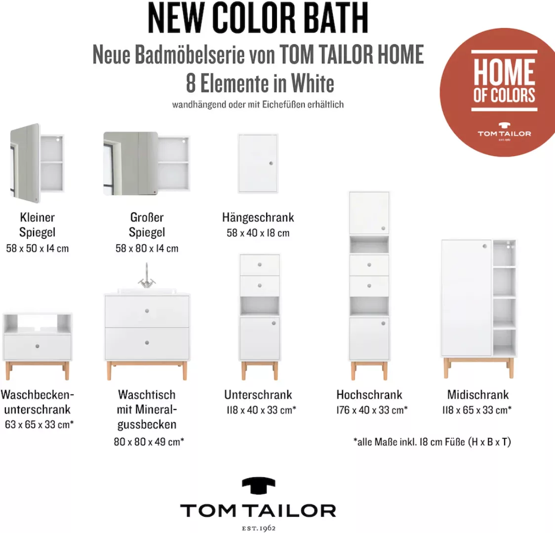 TOM TAILOR HOME Unterschrank COLOR BATH mit 1 Tür & 2 Schubladen, mit Push- günstig online kaufen