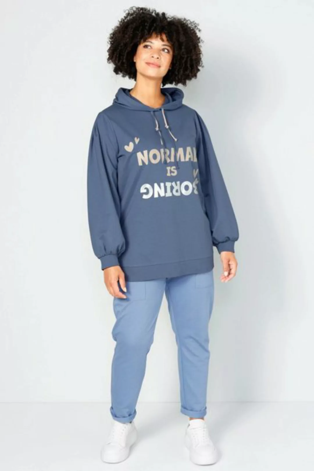 Angel of Style Sweatshirt Hoodie oversized Kapuzensweater Schriftzug Langar günstig online kaufen