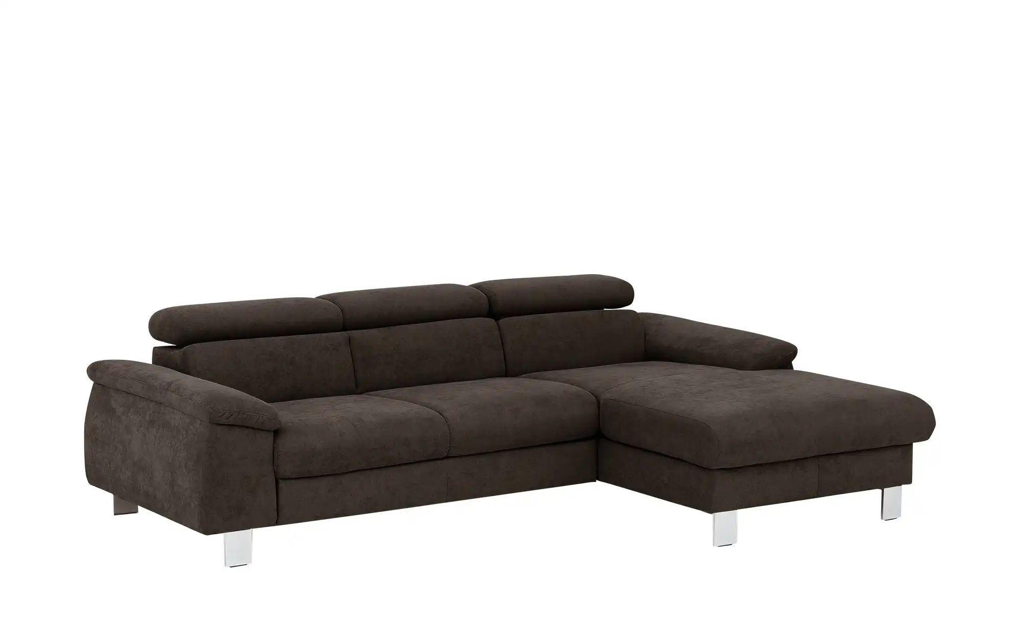 uno Ecksofa aus Velours Micky ¦ braun ¦ Maße (cm): B: 244 H: 72 T: 166 Pols günstig online kaufen