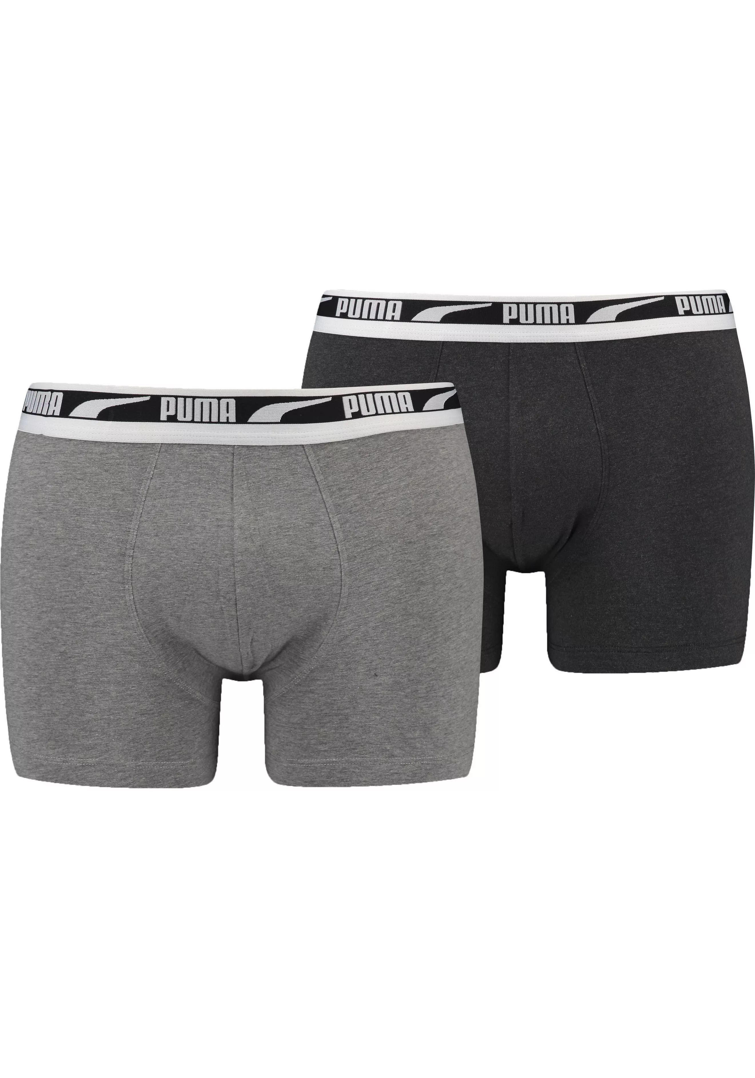 PUMA Boxershorts "MEN MULTI LOGO BOXER 2P", (2er Pack), mit elastischem Web günstig online kaufen