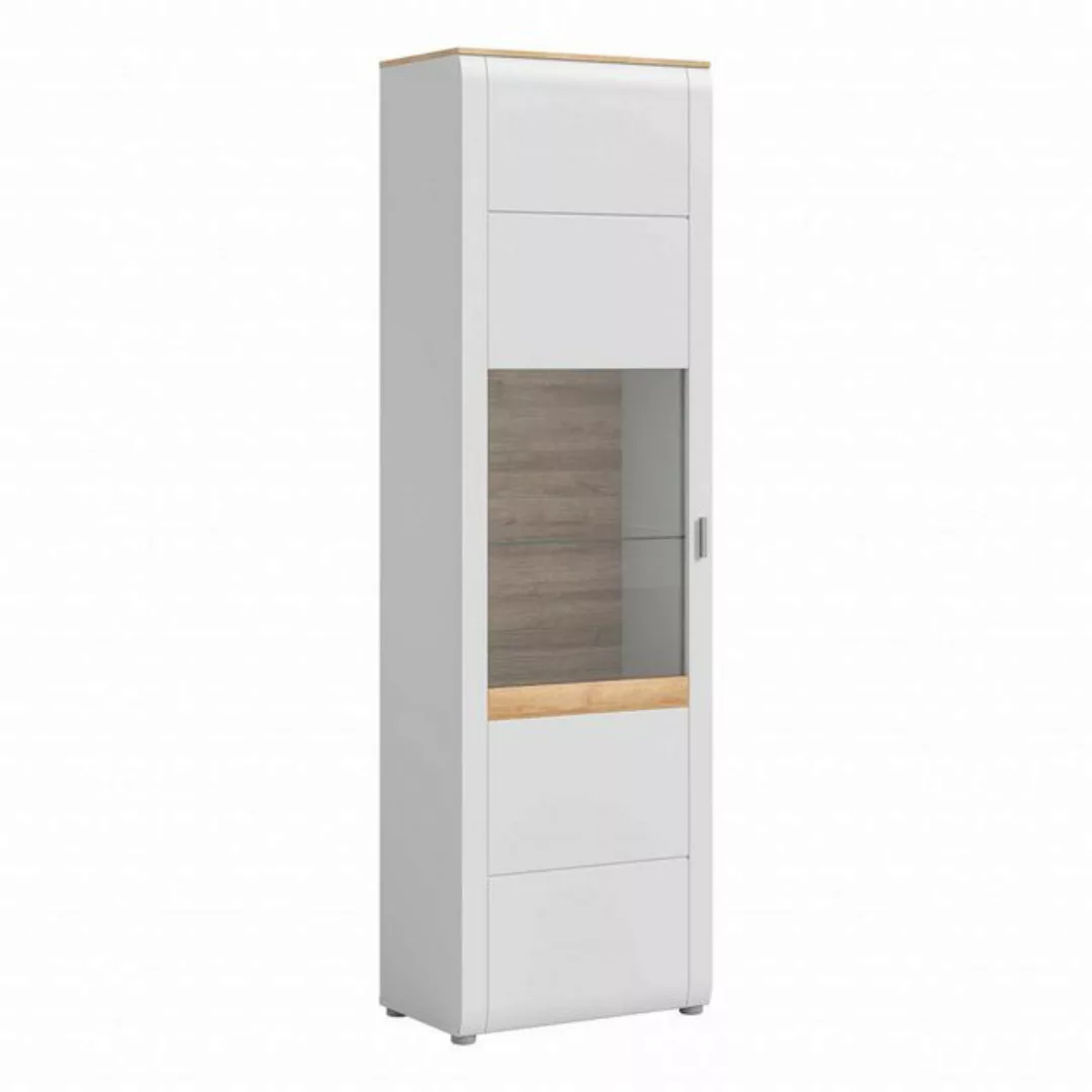 xonox.home Vitrine in Ashgrey Matt - 61x202x37cm (BxHxT) günstig online kaufen