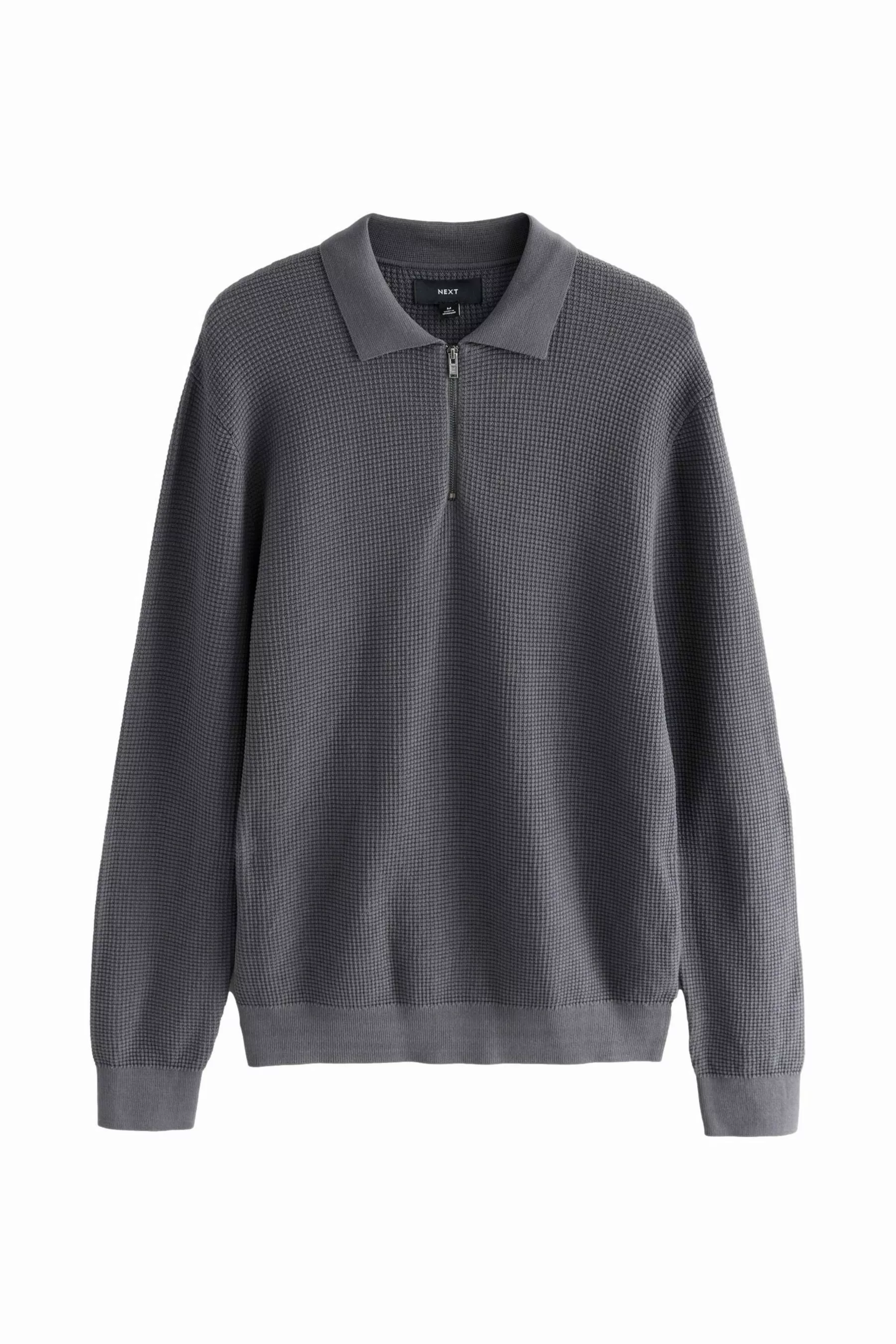 Next Langarm-Poloshirt Regular Fit Strick-Poloshirt mit günstig online kaufen