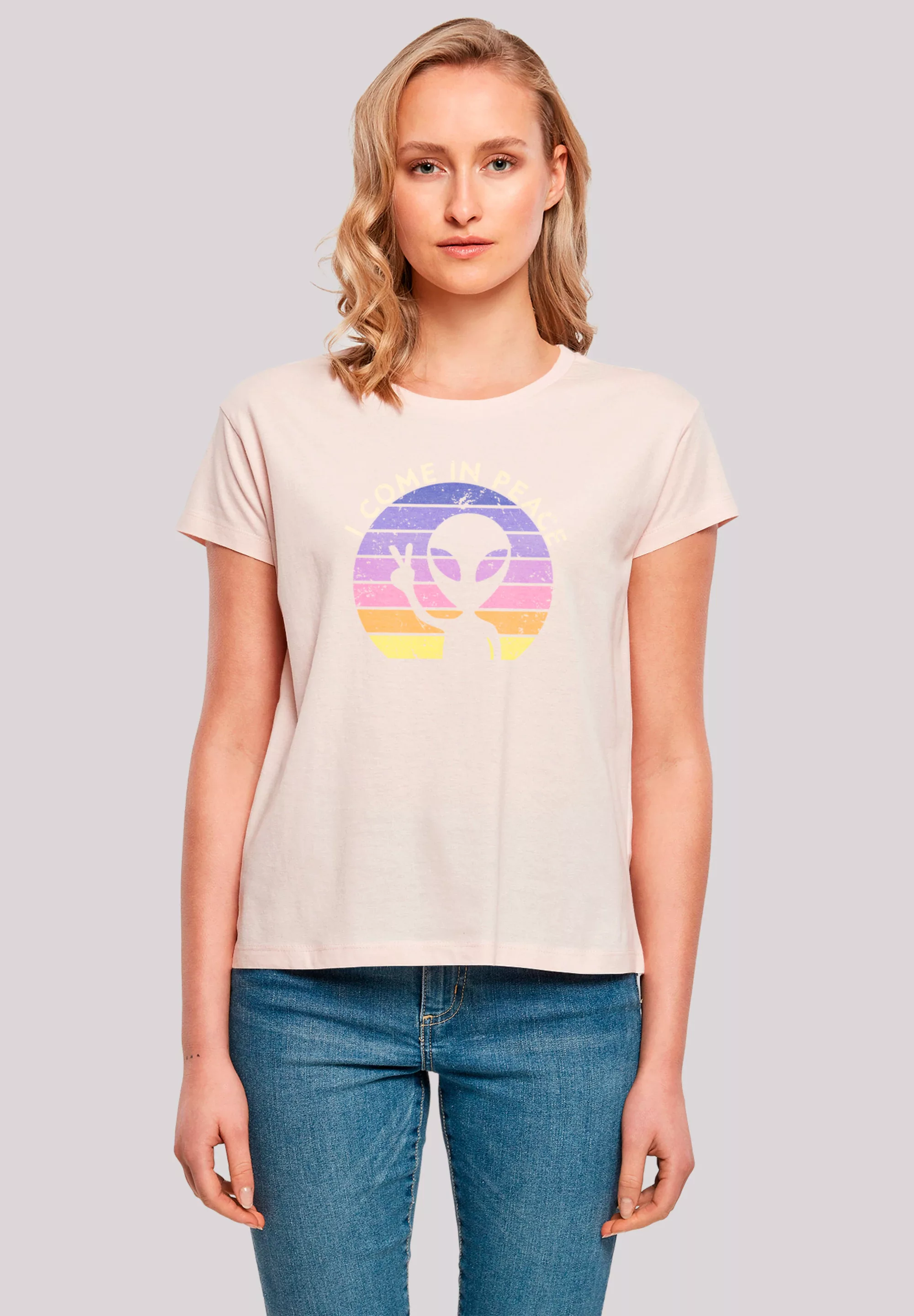 F4NT4STIC T-Shirt "Alien Peace Sunset", Premium Qualität günstig online kaufen