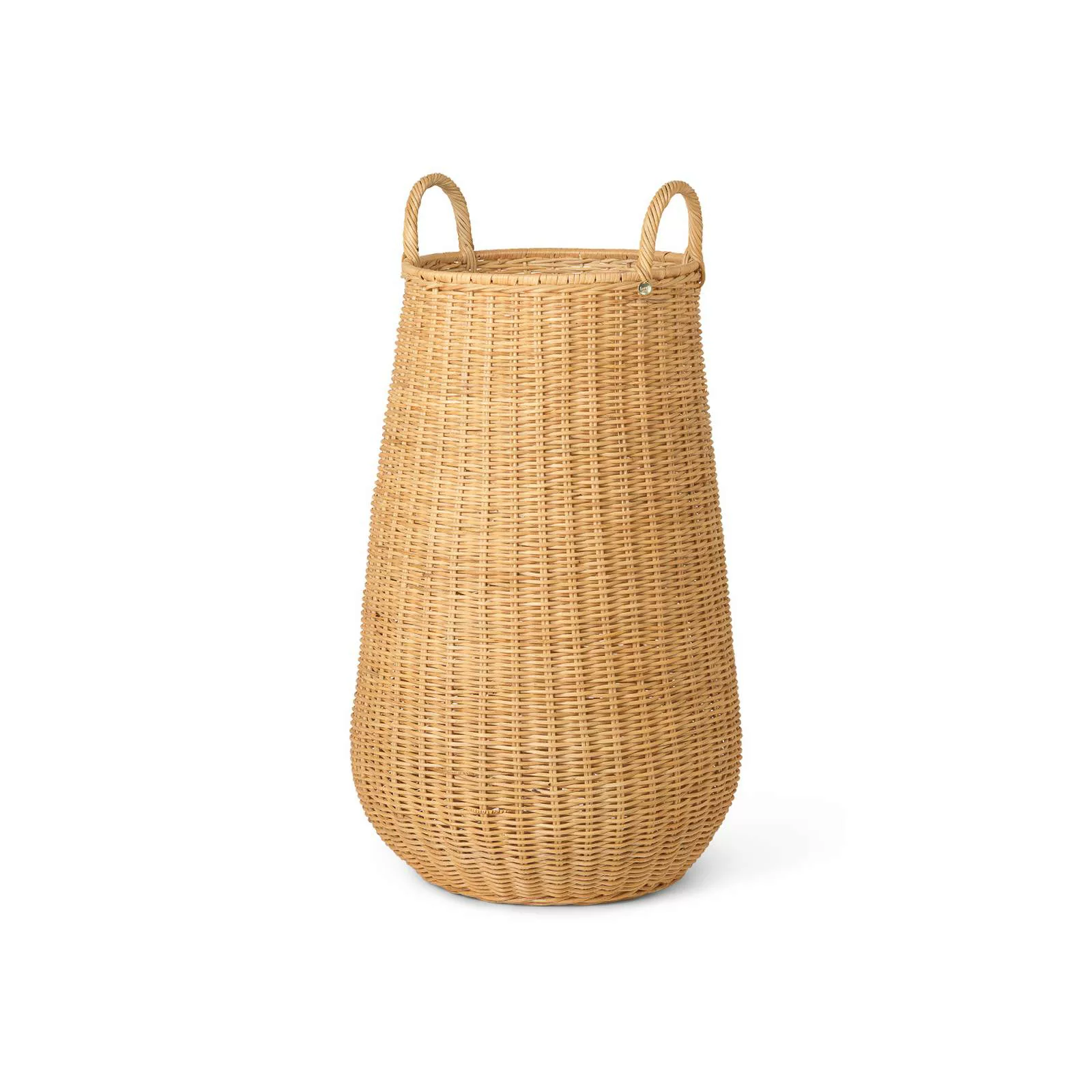 ferm LIVING Wäschekorb Braided, Ø 42 cm, Höhe 80 cm, Rattan günstig online kaufen