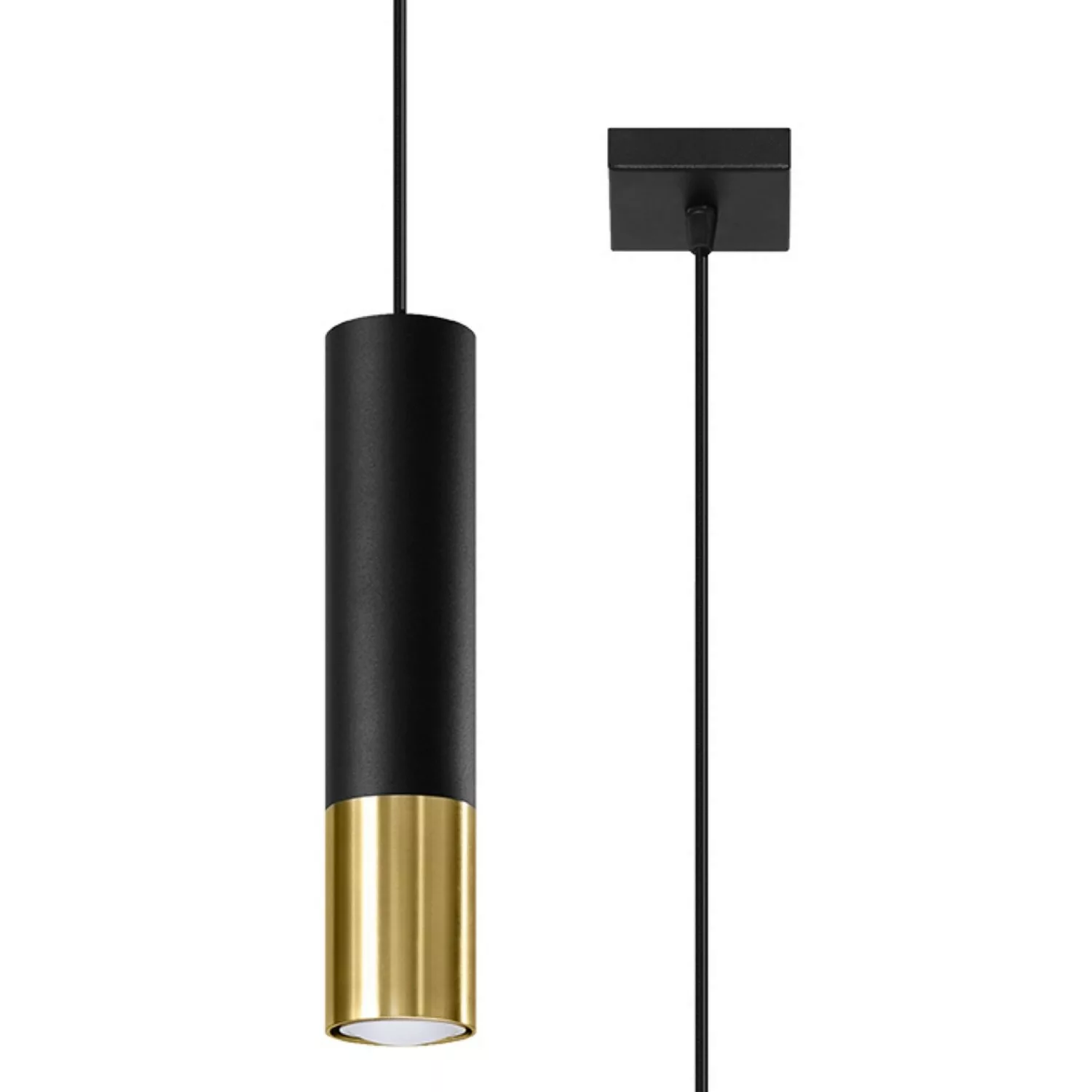 Sollux Lighting Hängeleuchte Loopez 1 Schwarz Gold günstig online kaufen