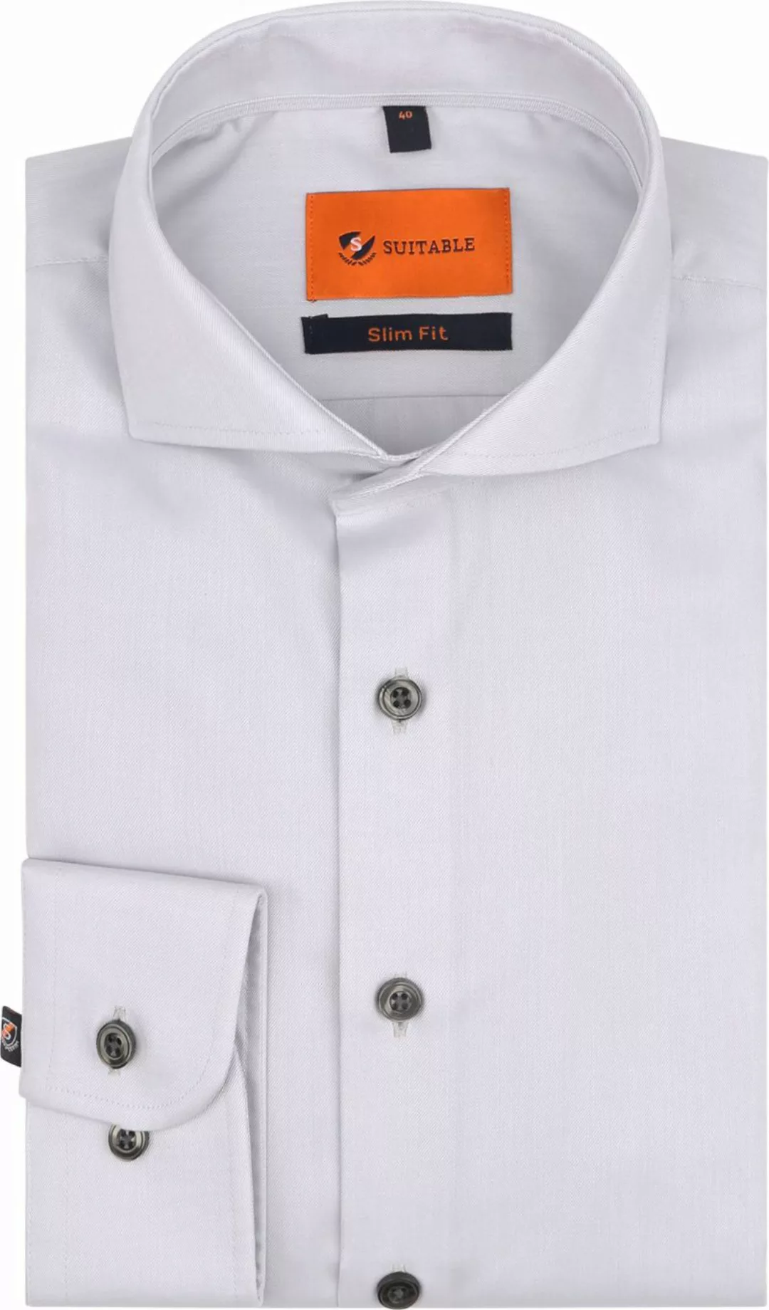 Suitable Hemd Twill Grau - Größe 43 günstig online kaufen