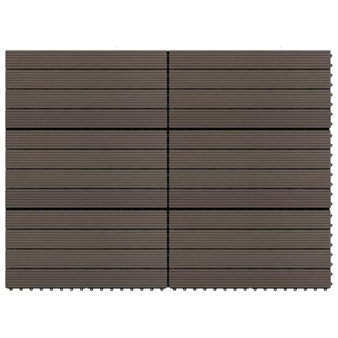 Terrassenfliesen 6 Stk. Wpc 60x30 Cm 1,08 M² Dunkelbraun günstig online kaufen