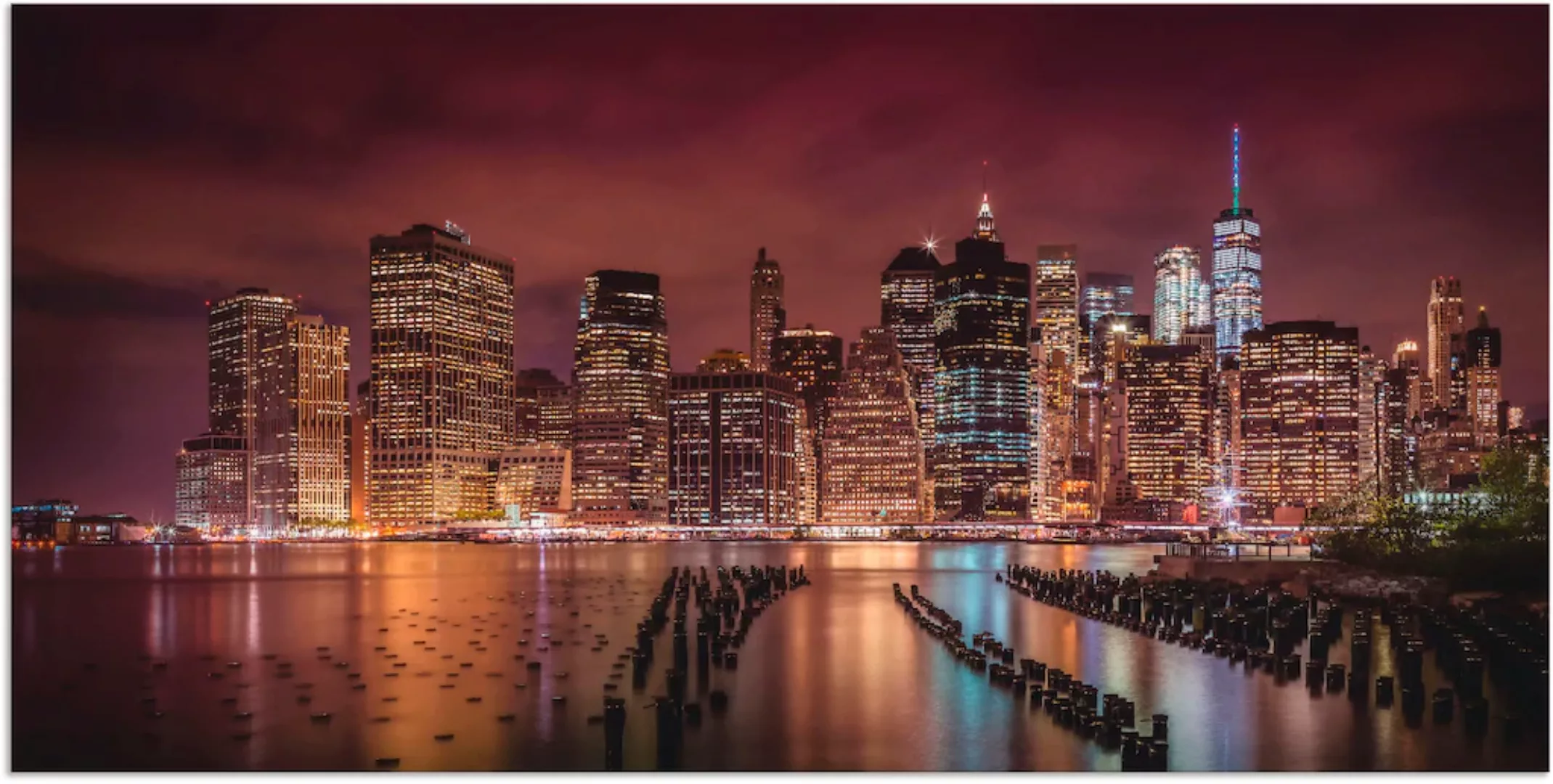 Artland Wandbild "New York City Impression bei Nacht", Amerika, (1 St.) günstig online kaufen