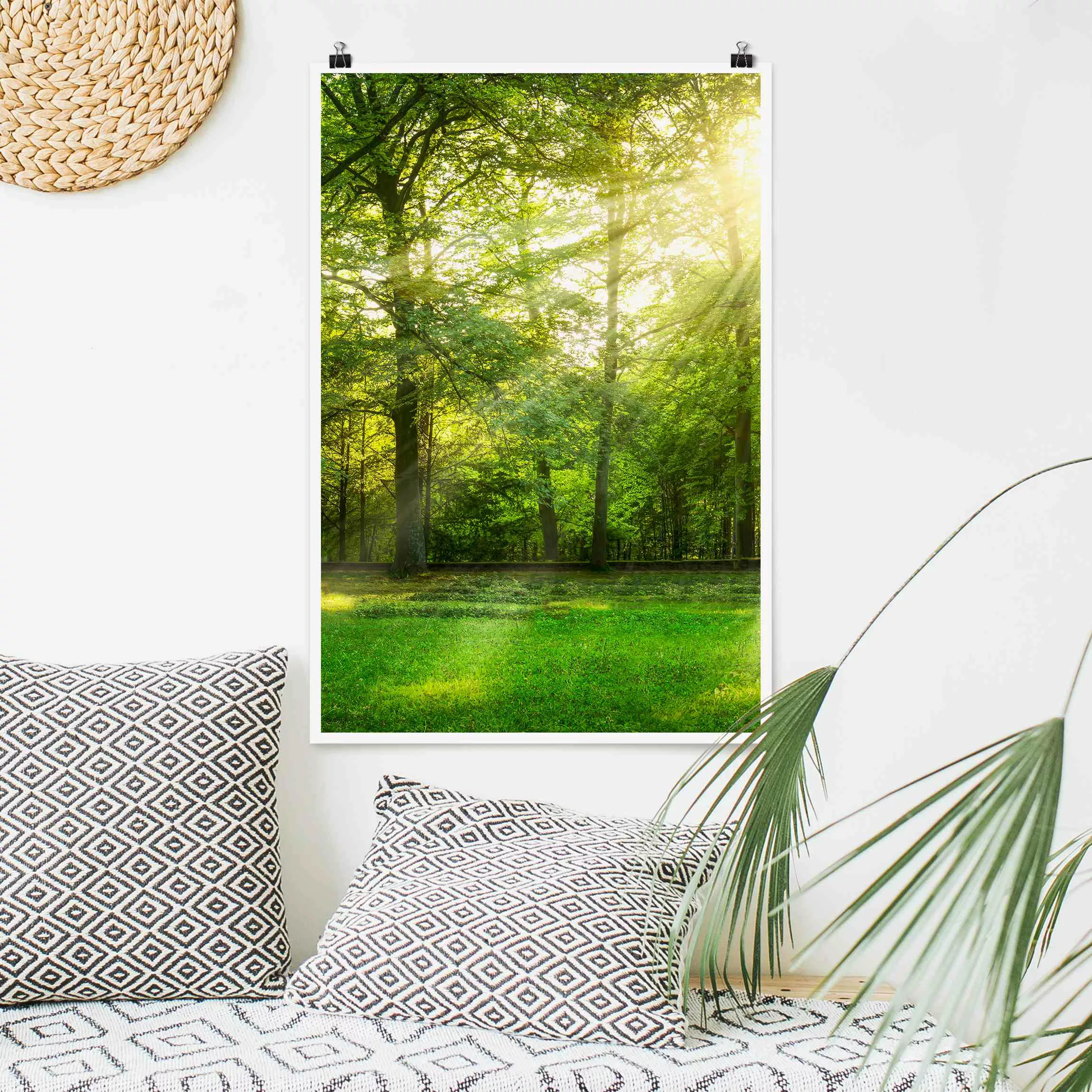 Poster Spaziergang im Wald günstig online kaufen