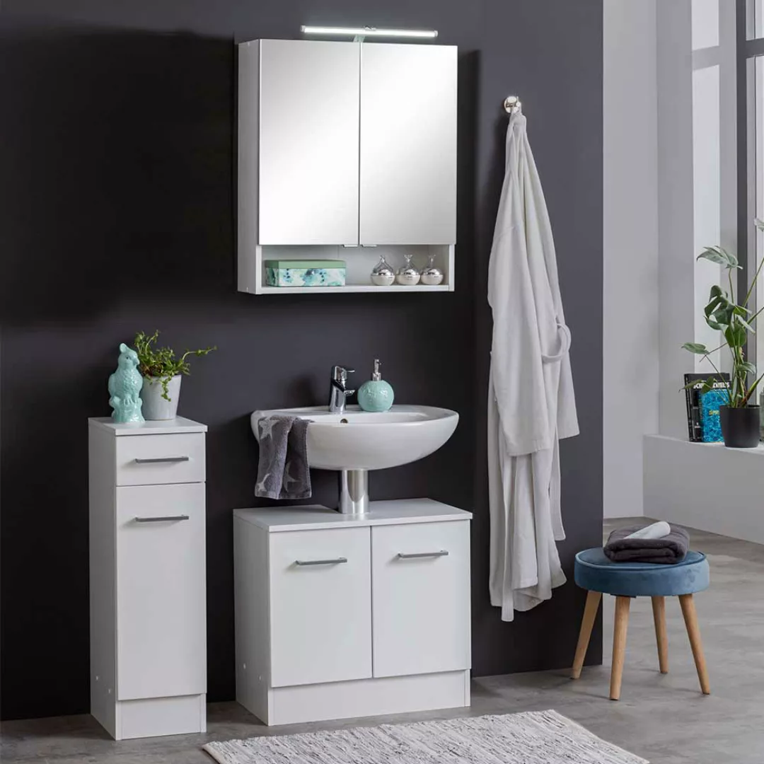 Badezimmer Kombination in Weiß Made in Germany (dreiteilig) günstig online kaufen