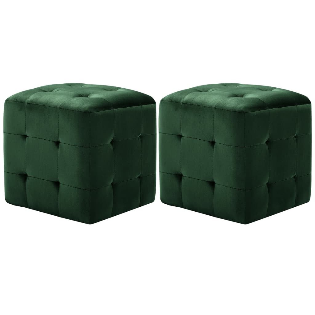 vidaXL Polsterhocker Pouf 2 Stk. Grün günstig online kaufen