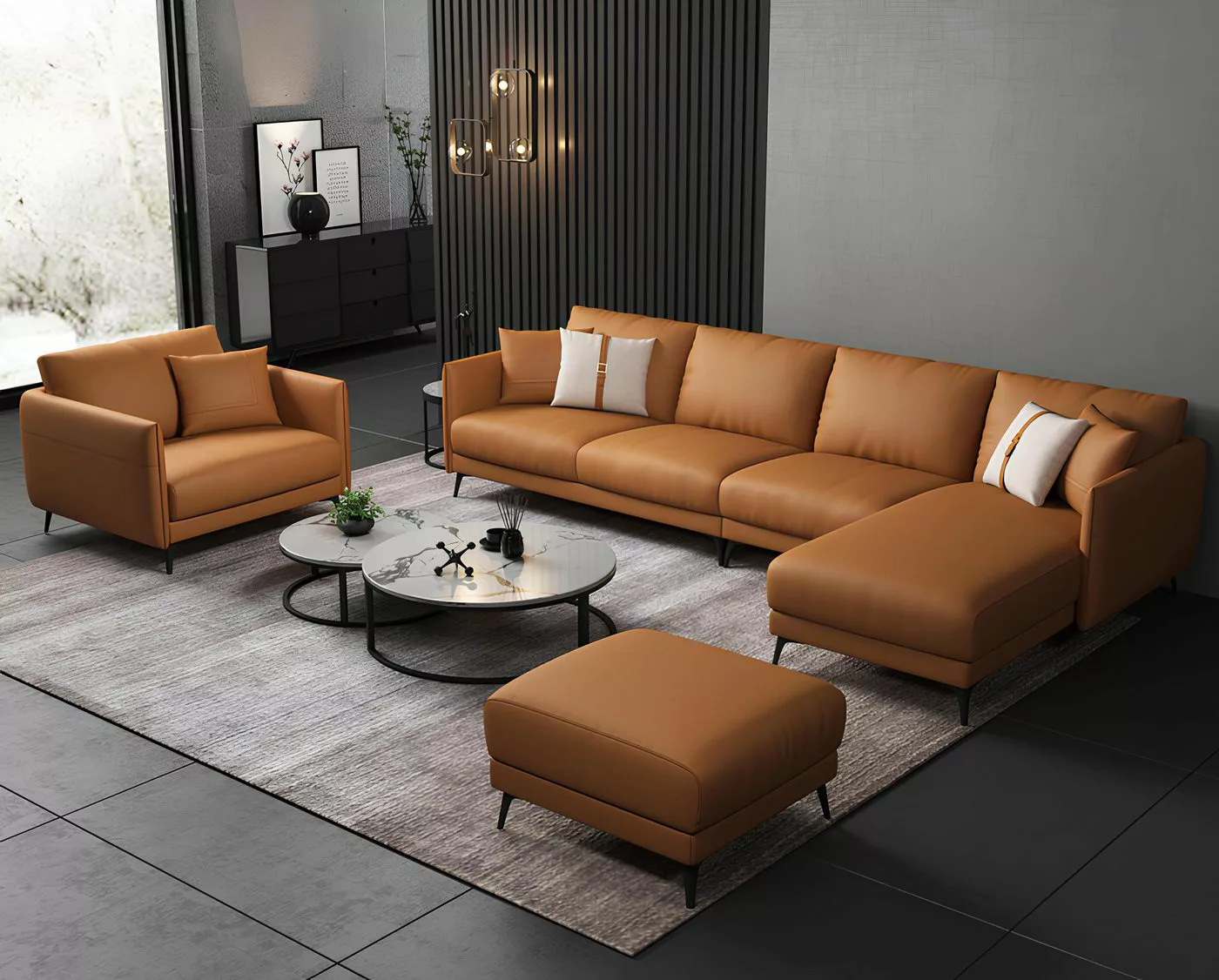 Xlmoebel Ecksofa Neues Ecksofa aus Leder mit modernem Design für Wohnlandsc günstig online kaufen