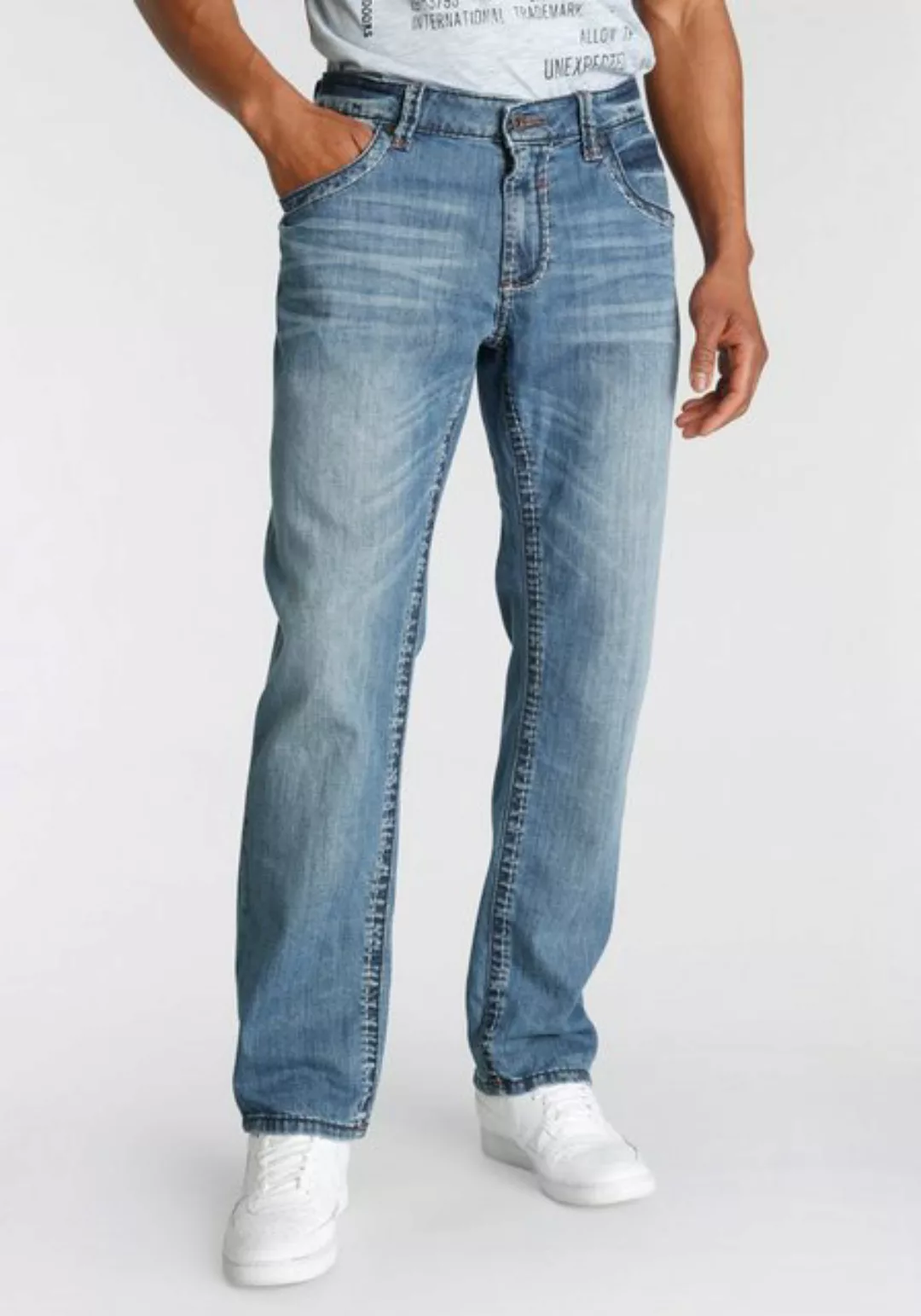 CAMP DAVID Regular-fit-Jeans NI:CO:R611 mit Abriebeffekten günstig online kaufen