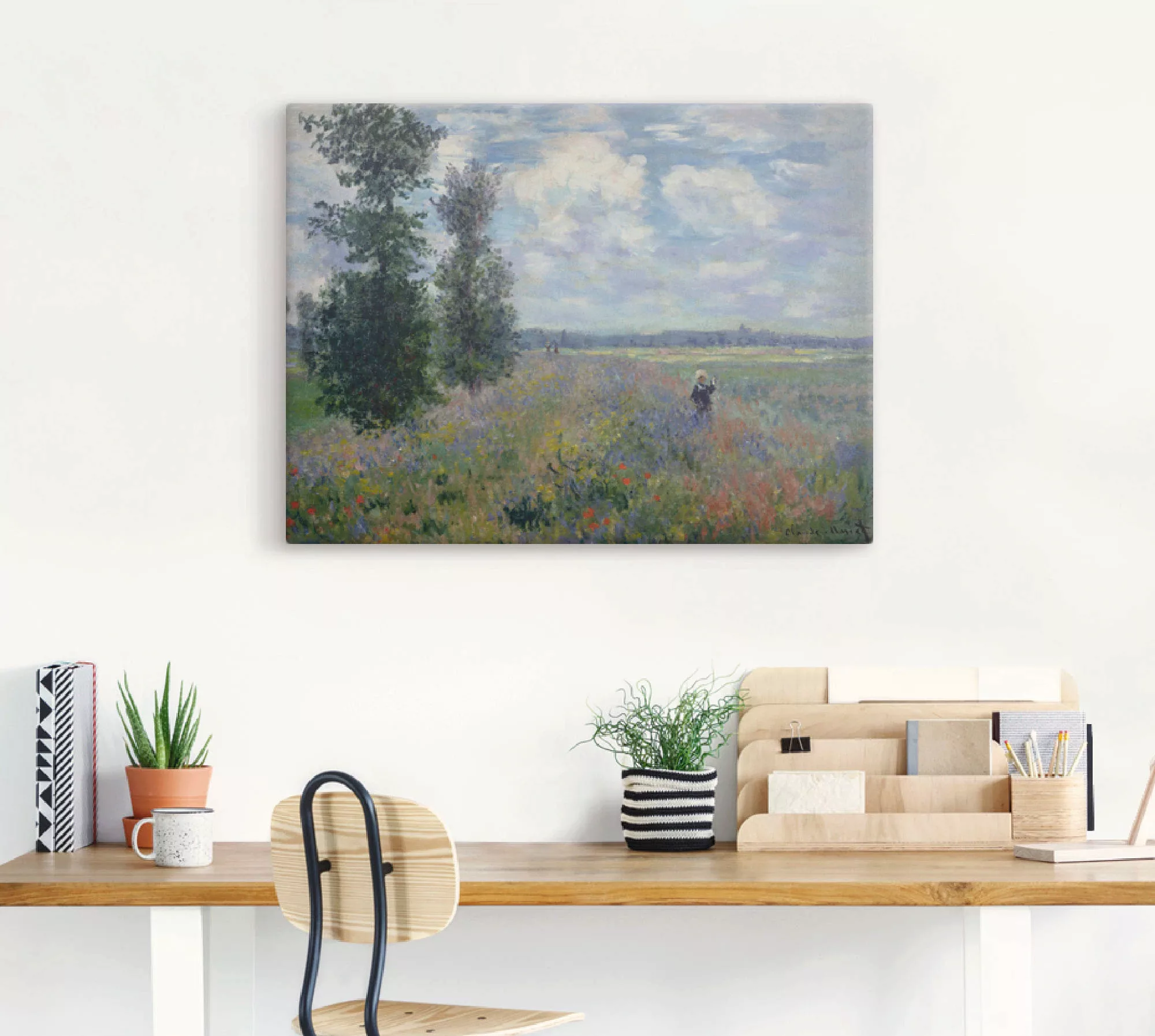 Artland Leinwandbild "Poppies (in der Nähe von Argenteuil)", Felder, (1 St. günstig online kaufen