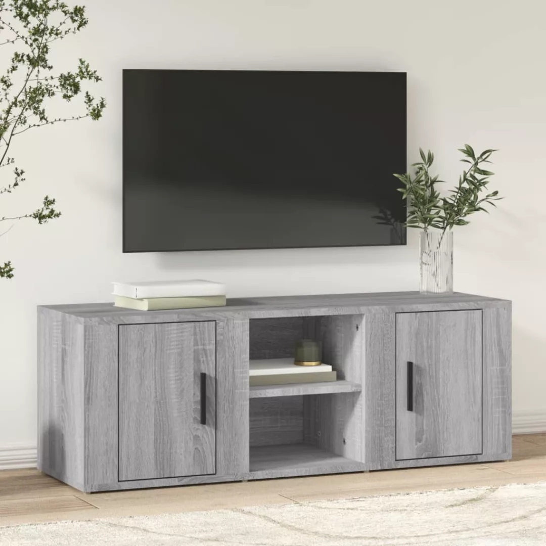 Vidaxl Tv-schrank Grau Sonoma 100x31,5x35 Cm Holzwerkstoff günstig online kaufen