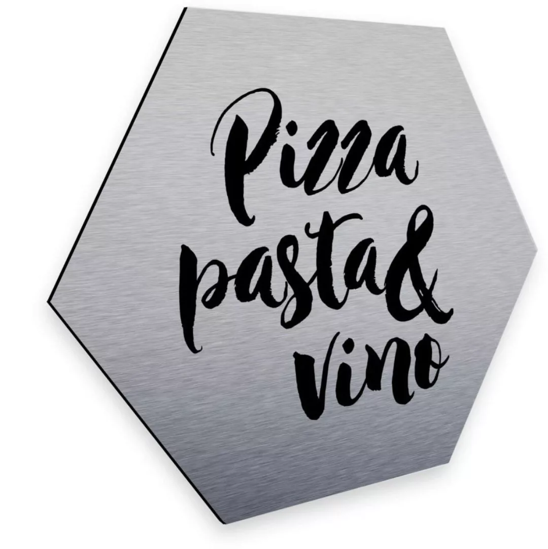 Wall-Art Metallbild »Pizza Pasta Silber Deko Küche«, Boote & Schiffe, (1 St günstig online kaufen