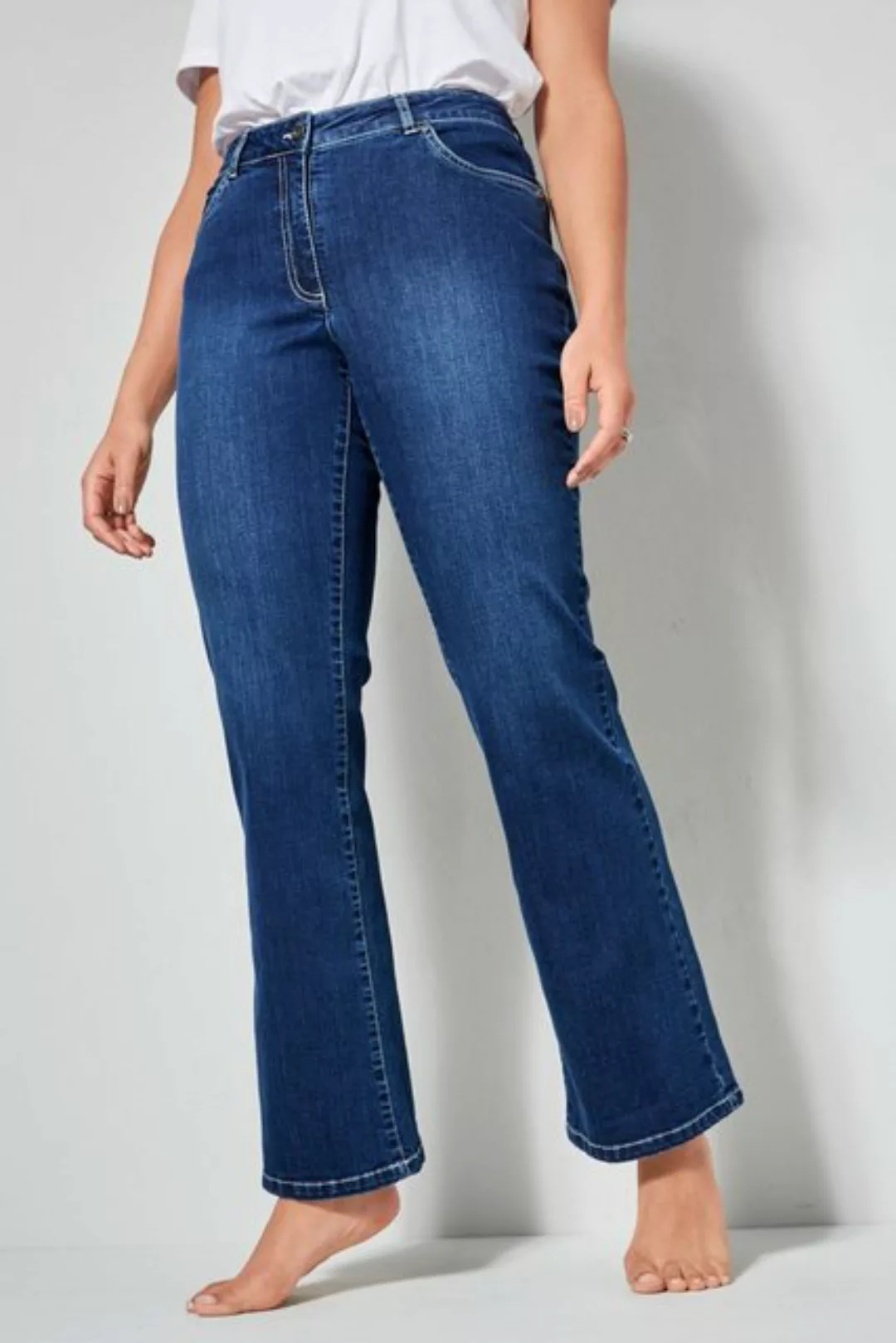 Dollywood Regular-fit-Jeans Bootcut-Jeans Stretchkomfort 5-Pocket mit Schla günstig online kaufen