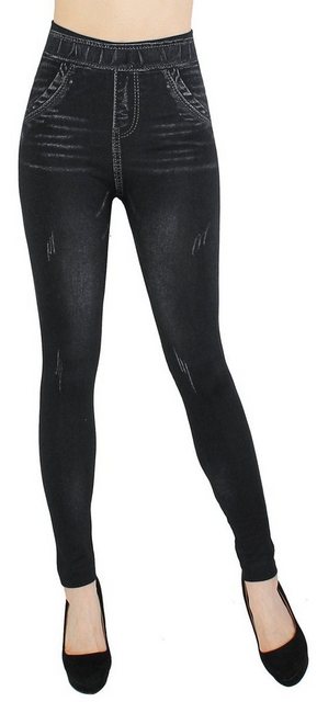 dy_mode Thermoleggings Thermo Leggings Damen Jeggings Gefüttert Jeans-Optik günstig online kaufen