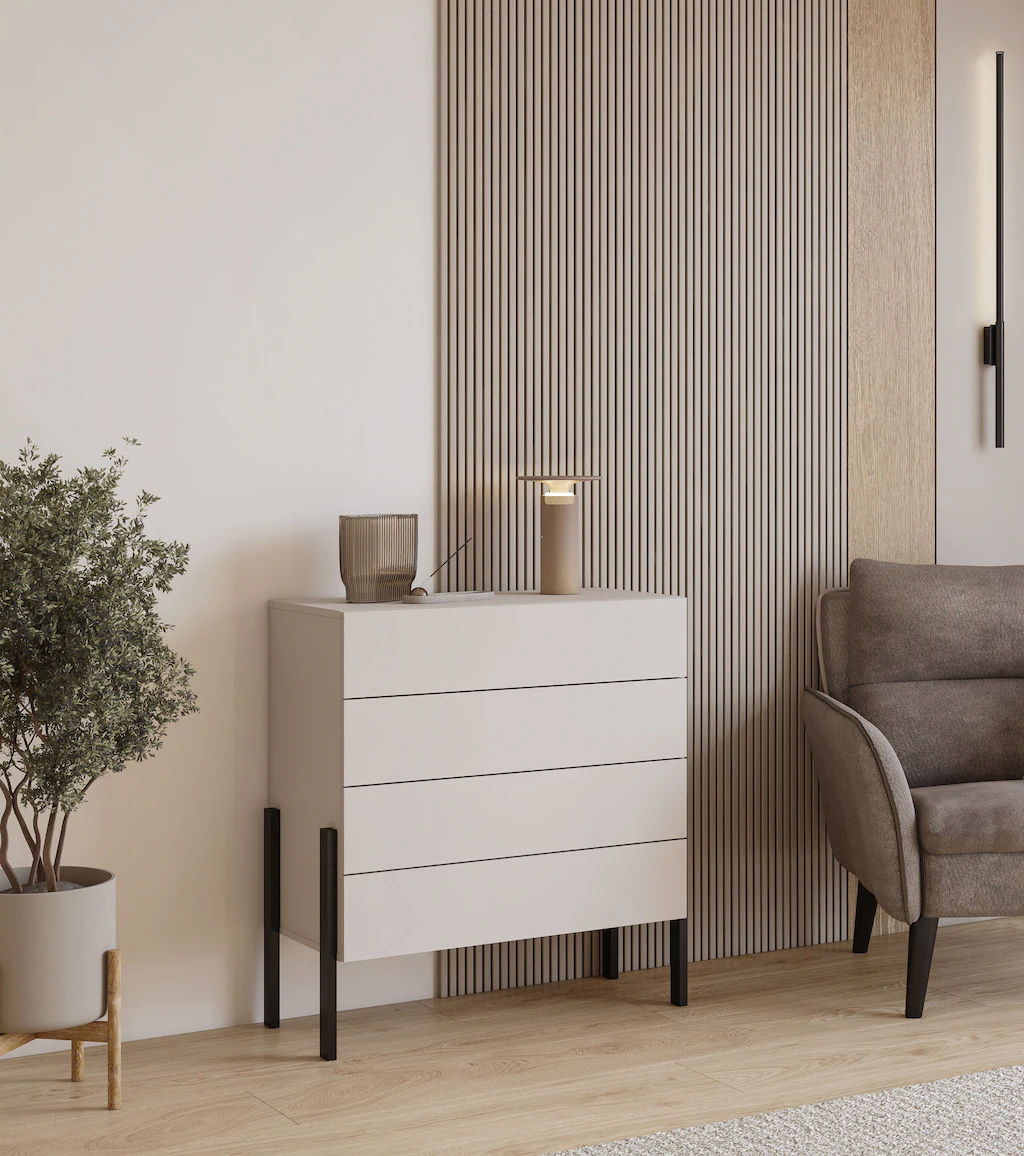 Home affaire Kommode "Jukon, Breite 84 cm, moderne grifflose Kommode", Schu günstig online kaufen