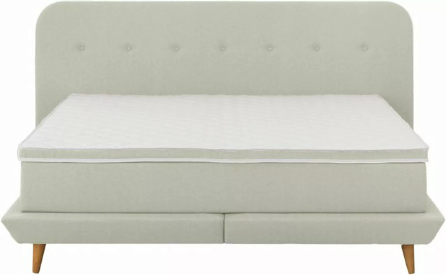 andas Boxspringbett "Premium", Steppung mit Knopfheftung, inkl. Topper günstig online kaufen