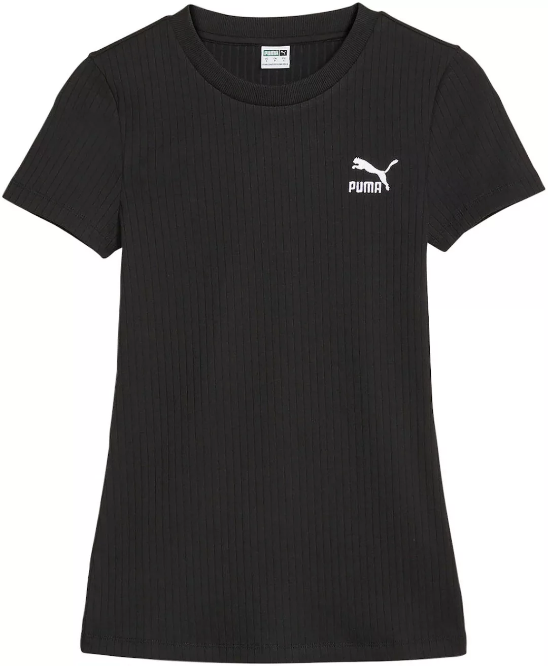 PUMA T-Shirt "Classics geripptes Slim T-Shirt Damen" günstig online kaufen