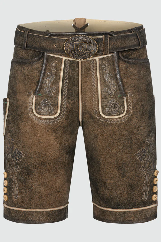 Lederhose Waris mit Gürtel günstig online kaufen