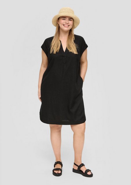 s.Oliver Minikleid Kleid aus Leinen-Mix mit Eingrifftaschen günstig online kaufen