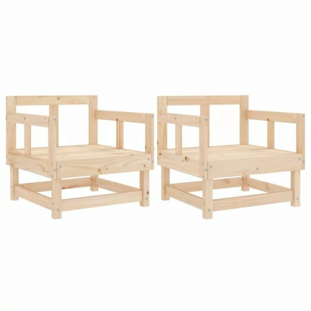 vidaXL Sofaelement Gartenstühle 2 Stk. Massivholz Kiefer (1 St) günstig online kaufen