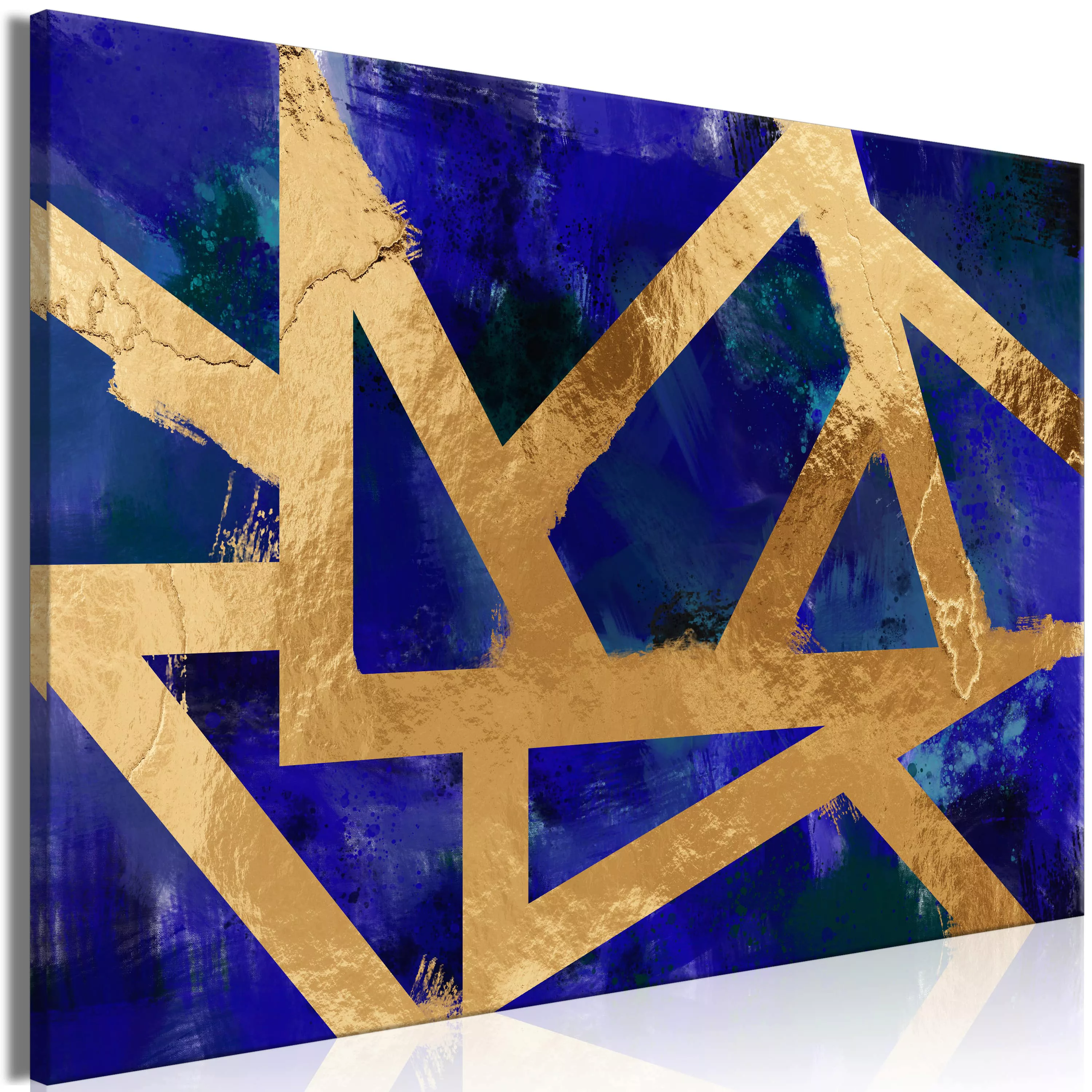 Wandbild - Golden Geometry (1 Part) Wide günstig online kaufen