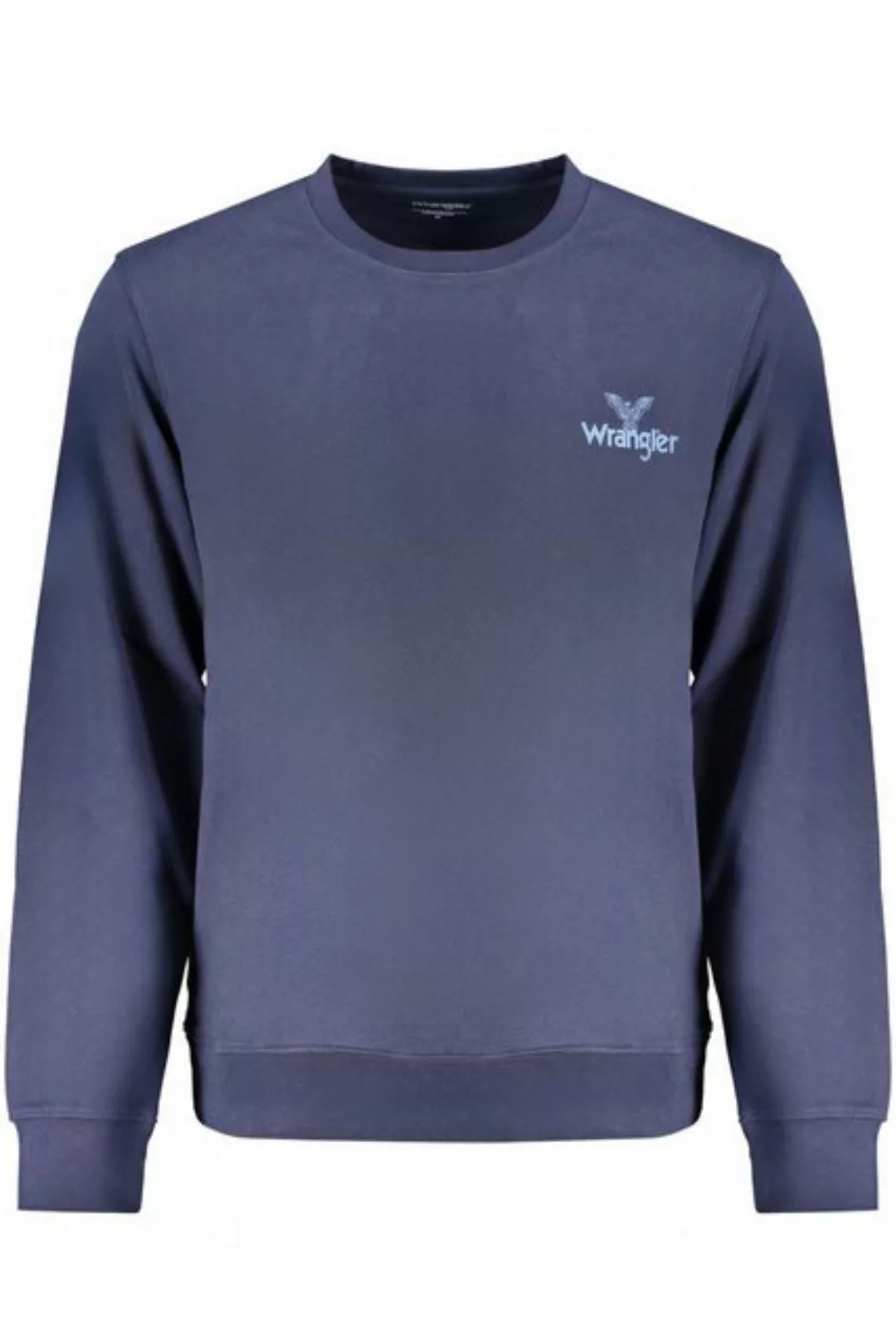 Wrangler Sweatshirt Herren-Sweatshirt Blau - Langarm, Rundhals, Innen günstig online kaufen