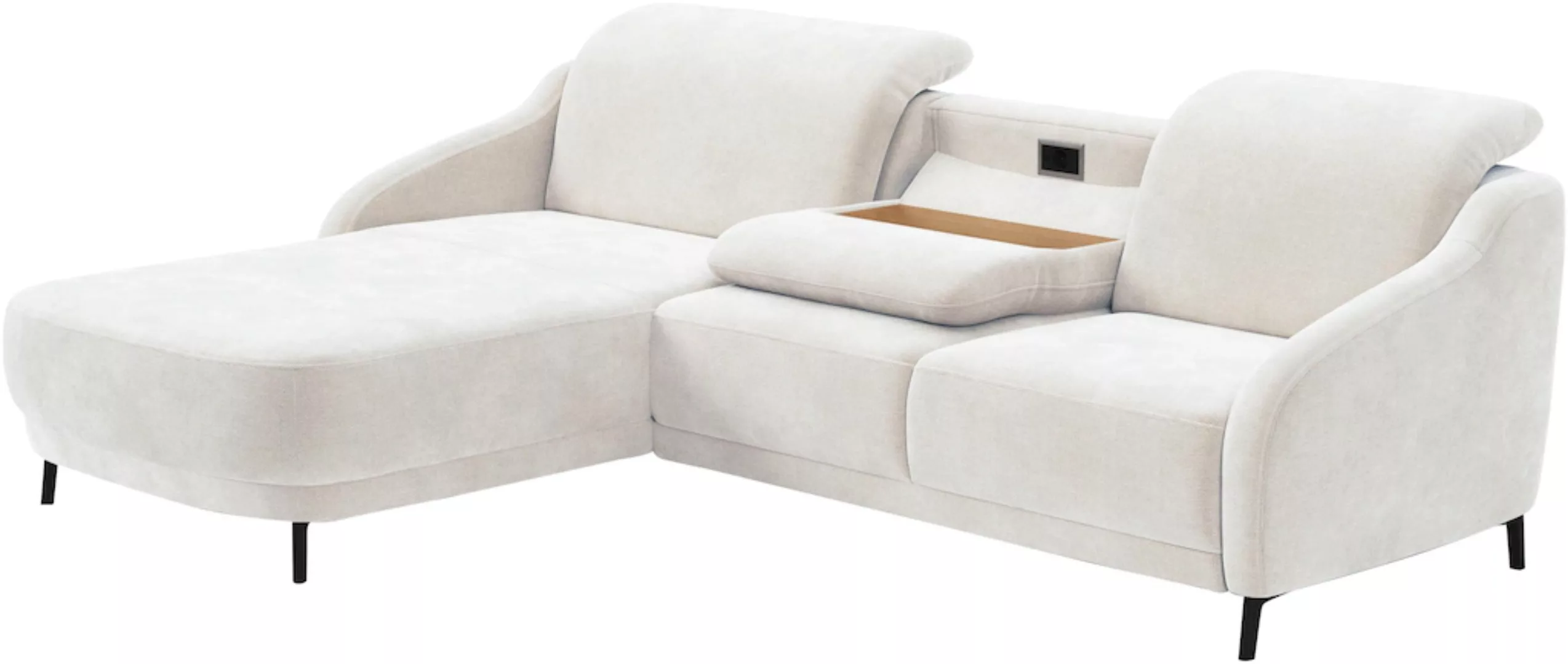 sit&more Ecksofa »Blues L-Form«, wahlweise mit Klapptisch und USB günstig online kaufen