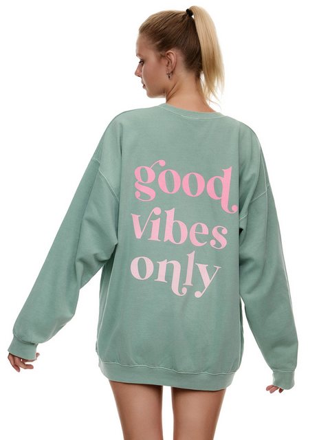 Worldclassca Sweatshirt Worldclassca Oversized Sweatshirt Good Vibes Print günstig online kaufen