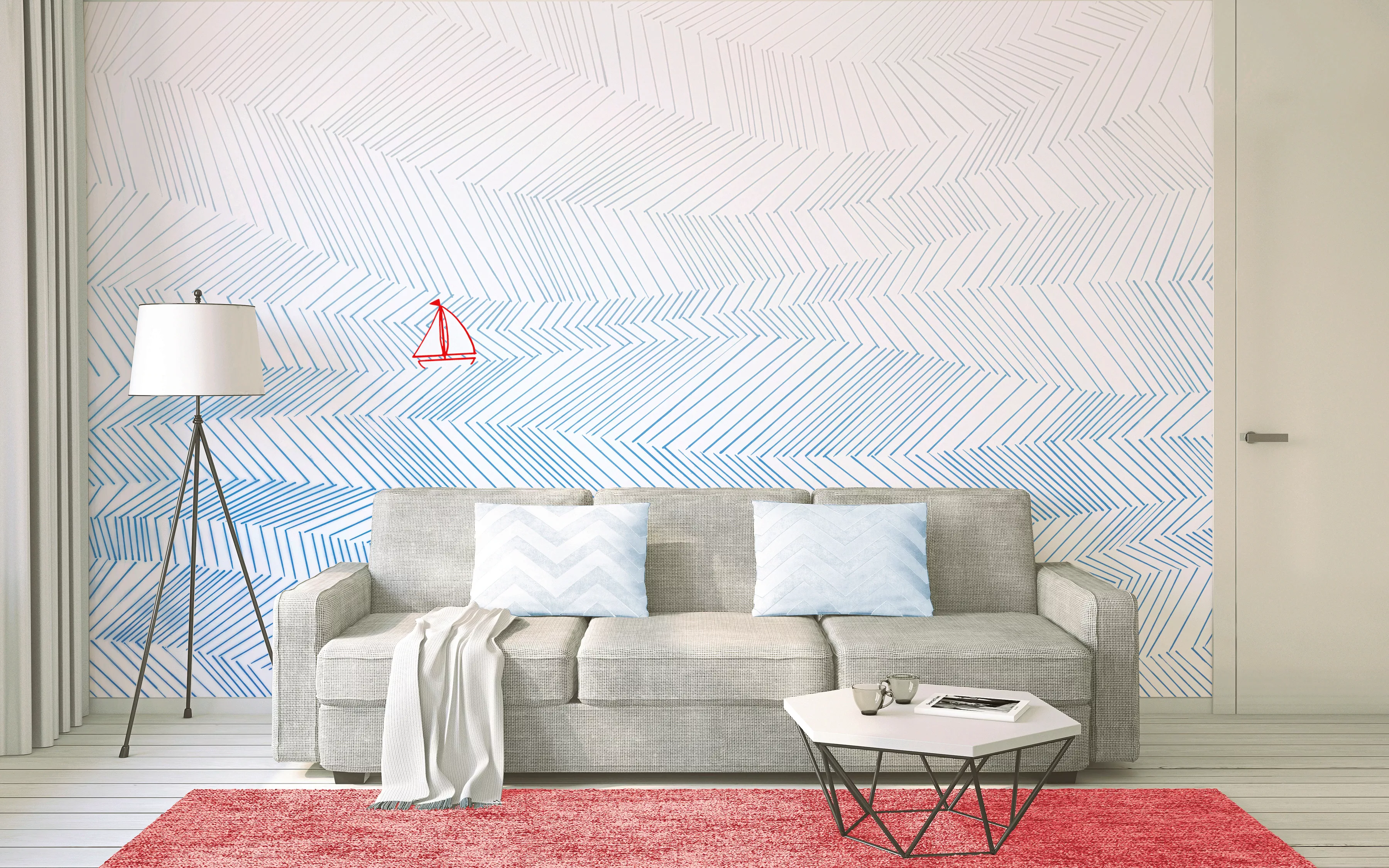 Architects Paper Fototapete »Atelier 47 Waves Artwork 3«, geometrisch günstig online kaufen
